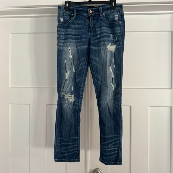 Buckle Black Distressed Straight Jeans - Size 26 - Picture 1 of 3